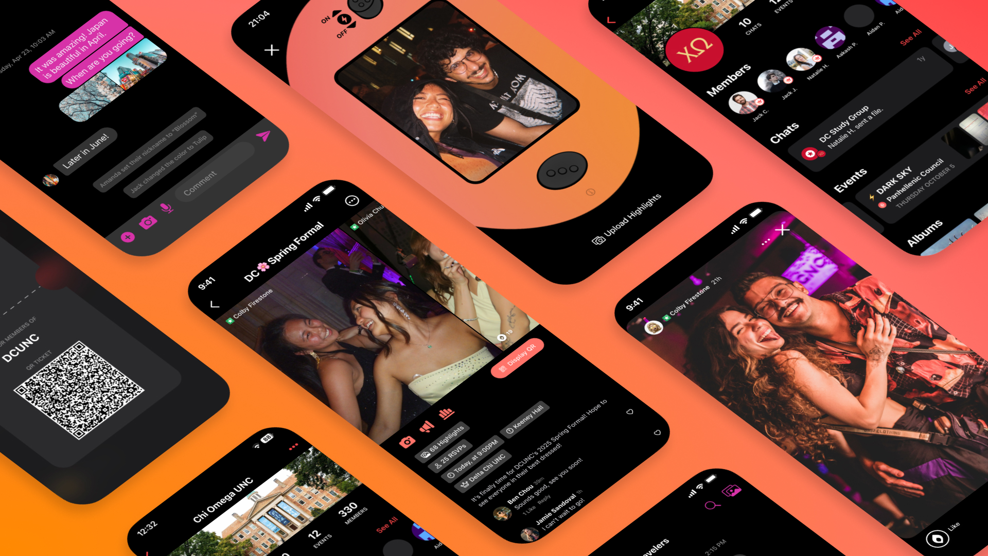 Flare app screens