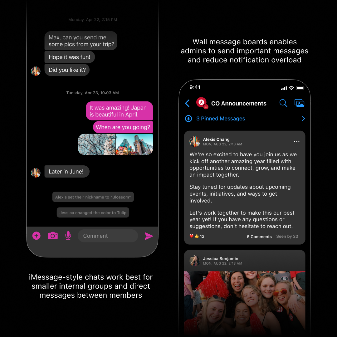 Flare chat types