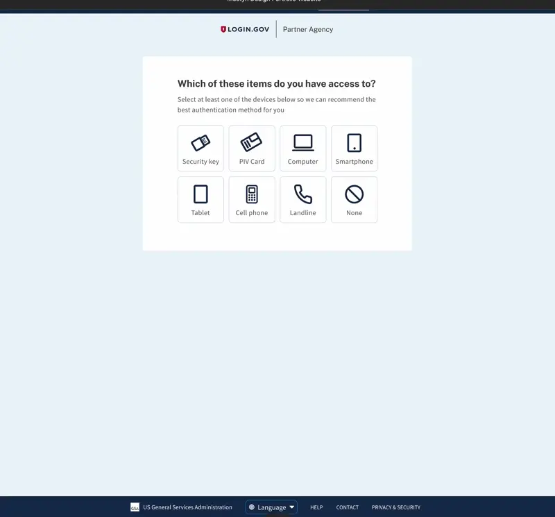 Prototype B: questionnaire layout